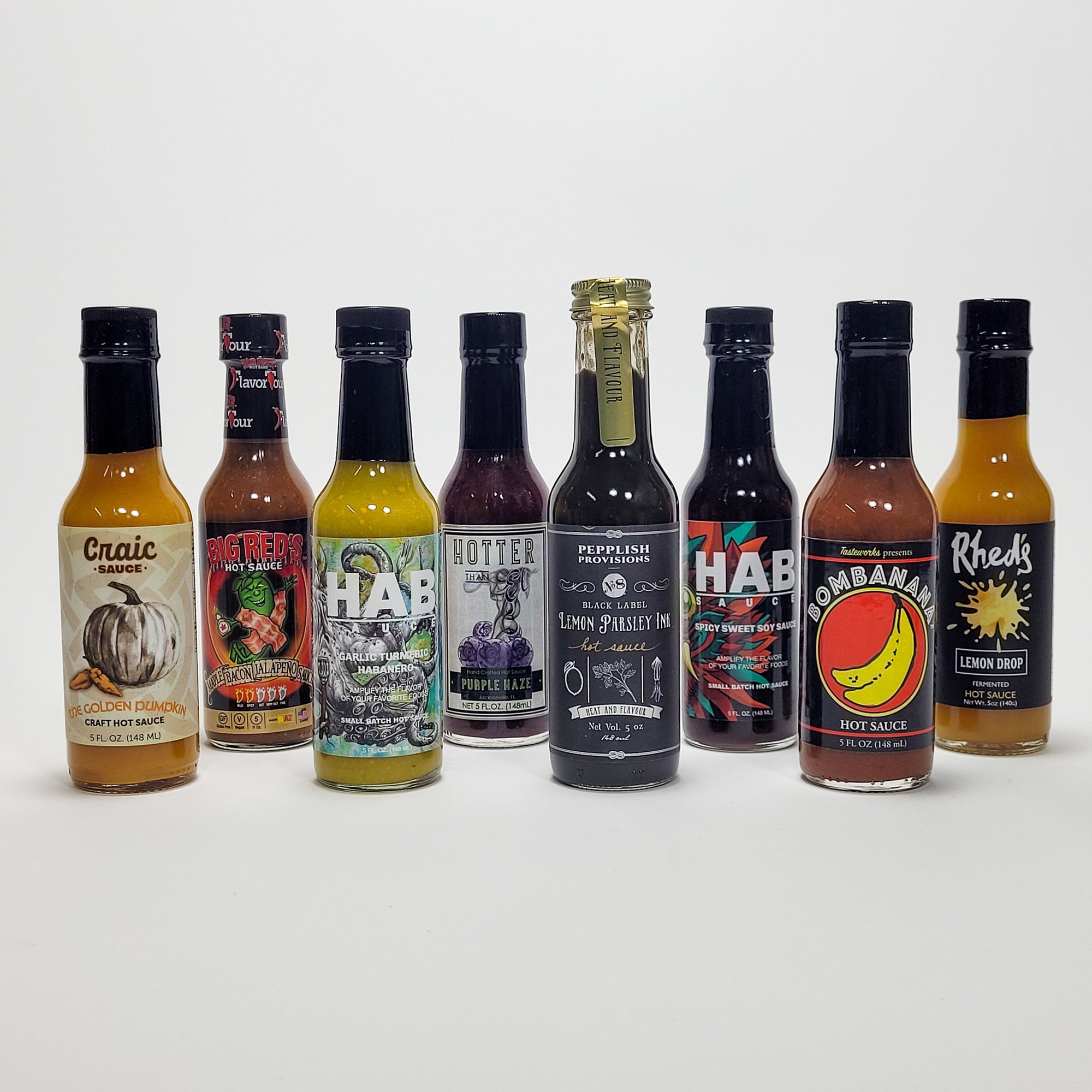 collection of unique hot sauces
