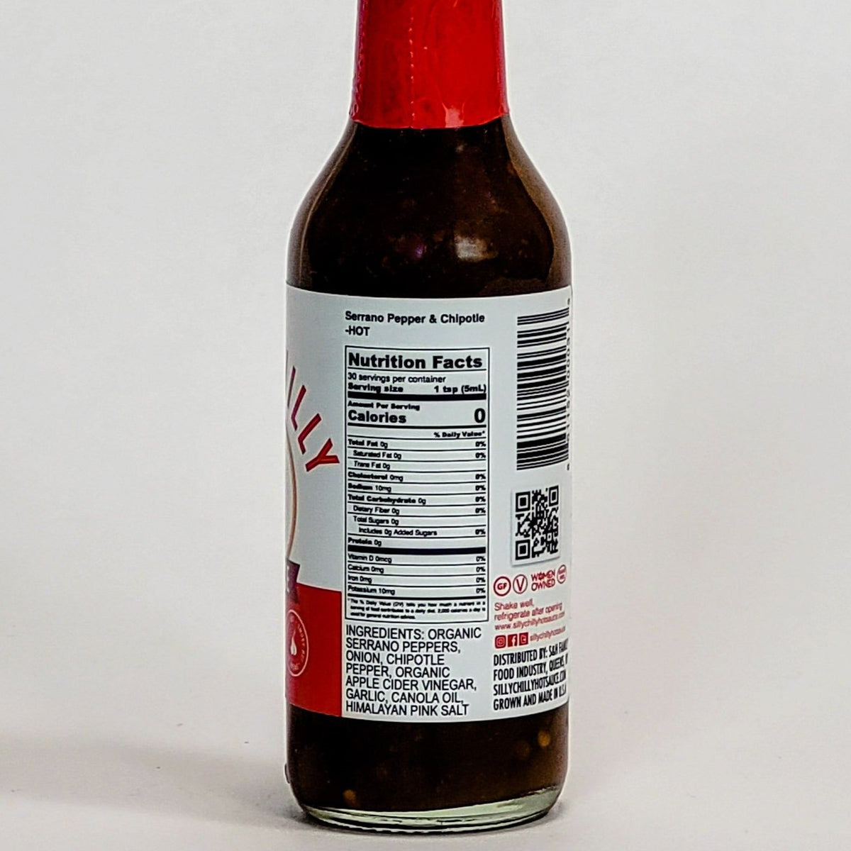 silly chilly hot sauce serrano and chipotle nutritional information