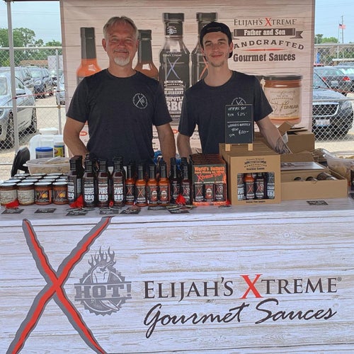 father and son founders of elijah's extreme gourmet sauces