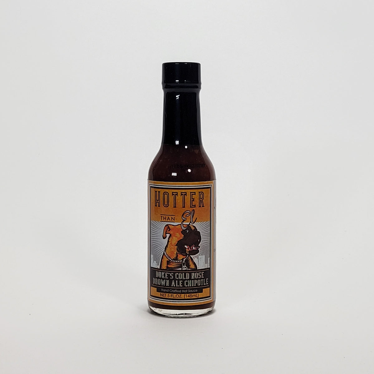 Hotter Than El Duke&#39;s Cold Nose Brown Ale Chipotle hot sauce