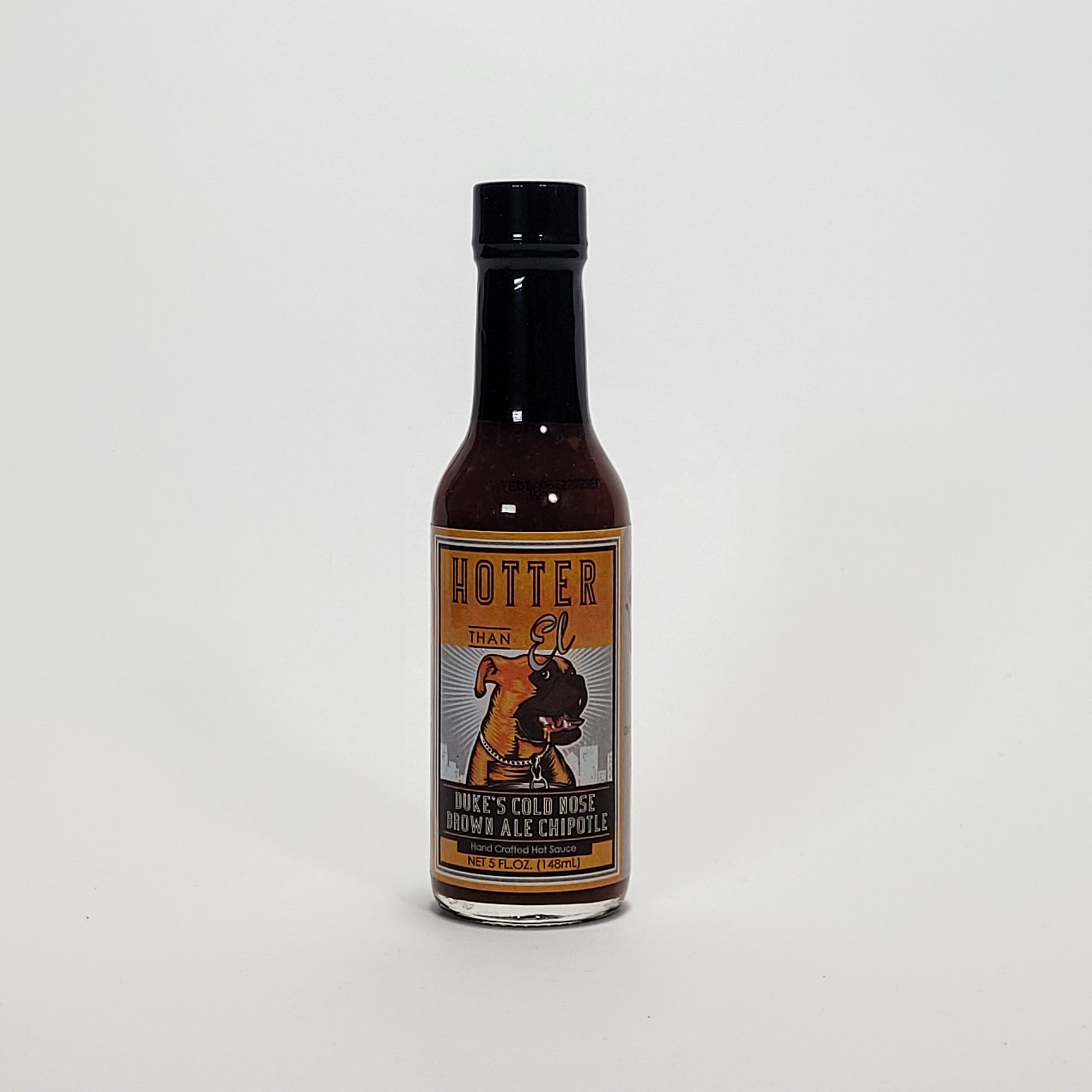Hotter Than El Duke's Cold Nose Brown Ale Chipotle hot sauce