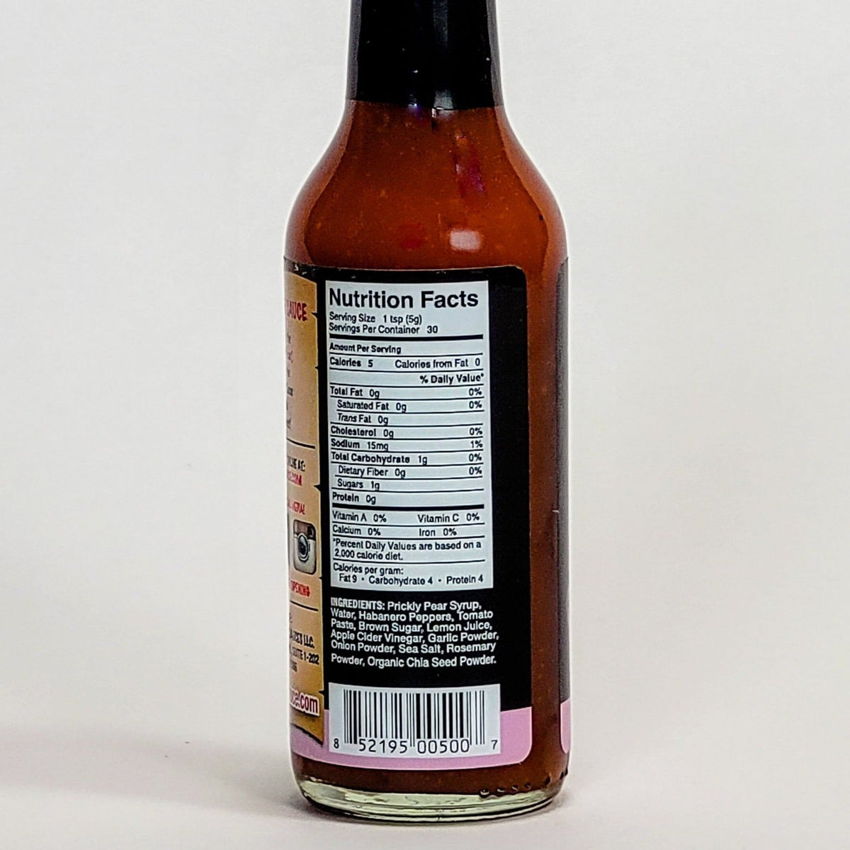 big reds hot sauce prickly pear sauce nutrition facts