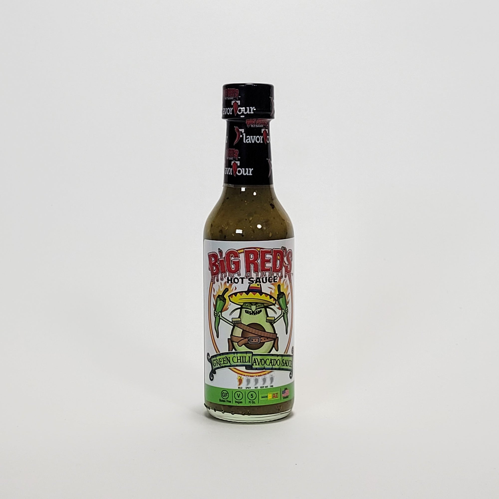 Big Red's Green Chili Avocado hot sauce