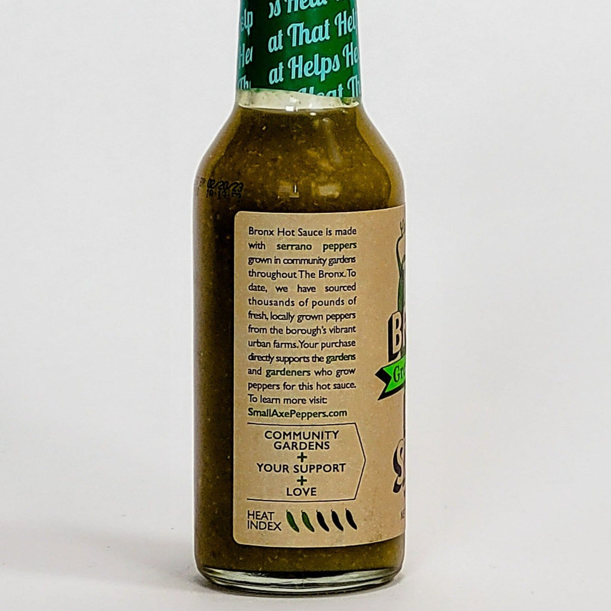 bronx hot sauce label information