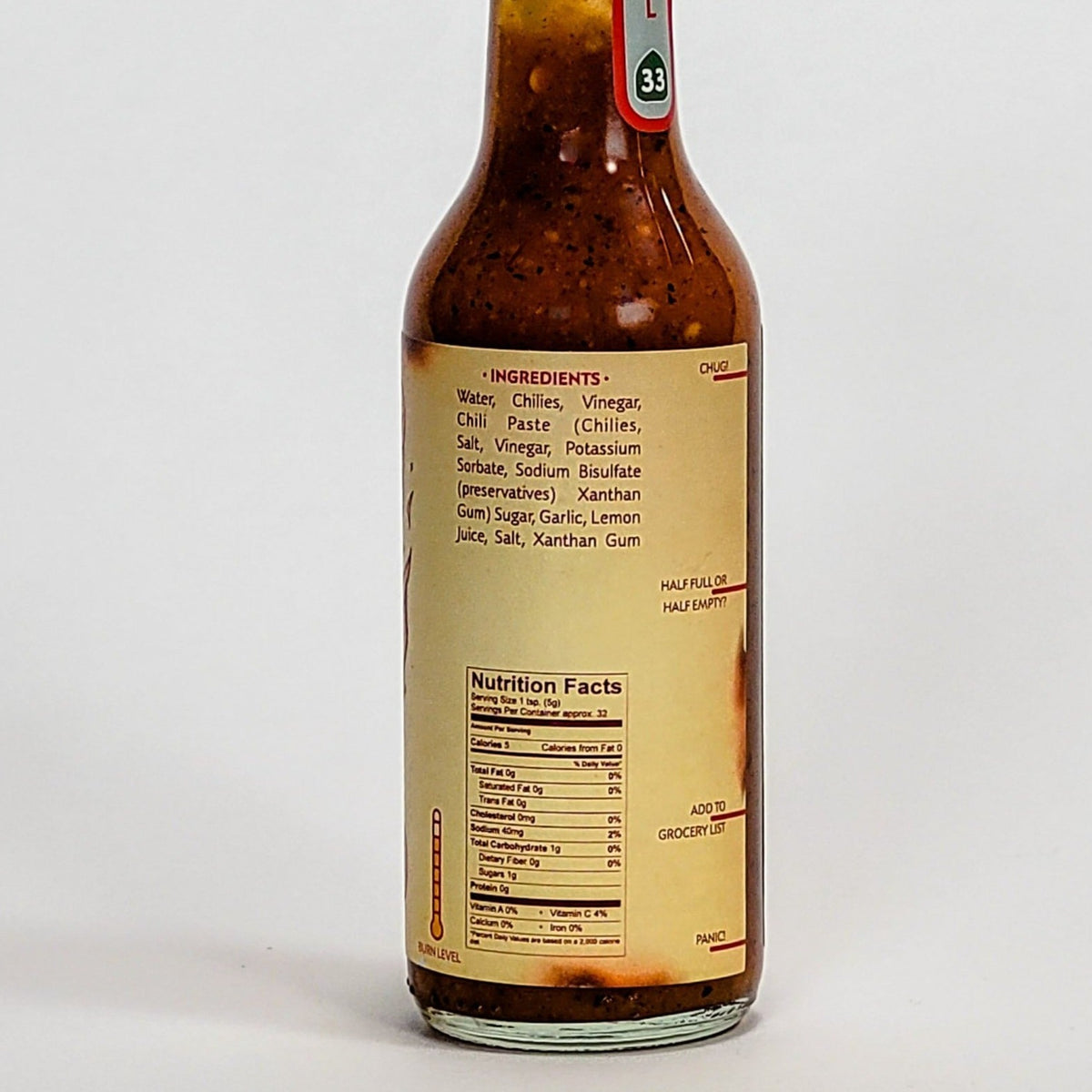 char man brand original hot sauce nutrition facts