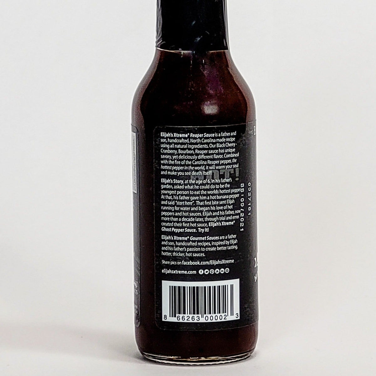 elijah&#39;s xteme hot sauce reaper sauce label description
