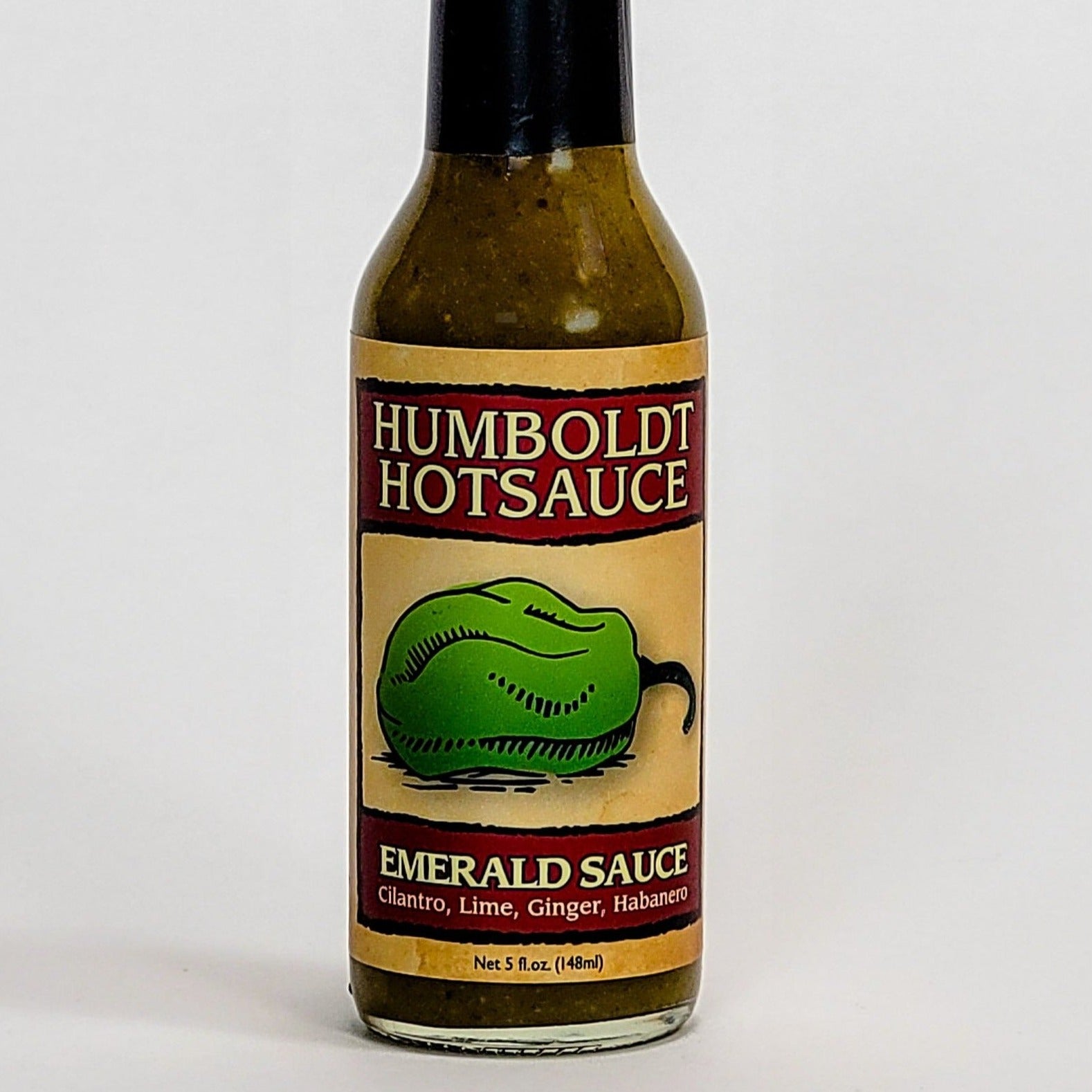 humboldt hot sauce emerald sauce label