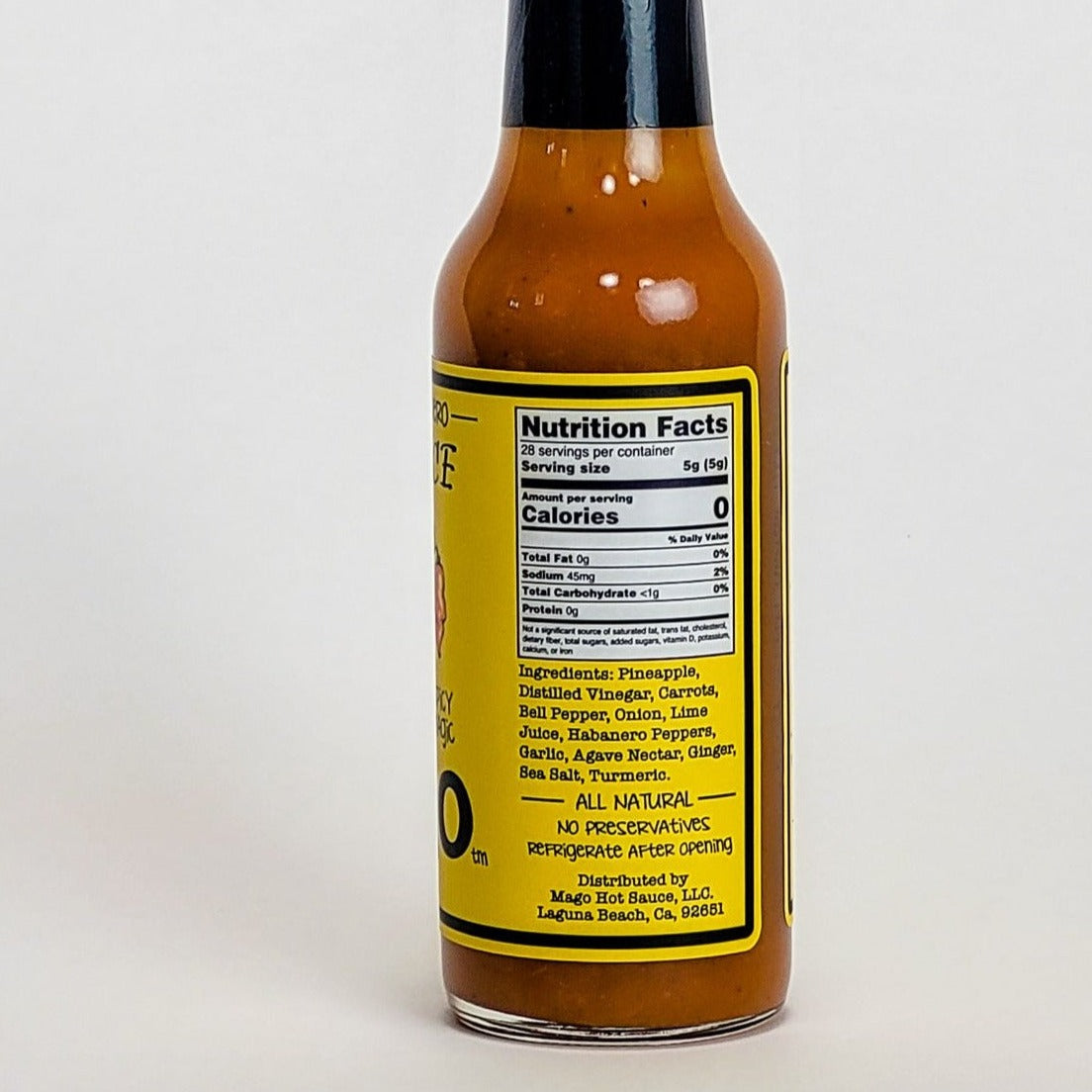 mago pineapple habanero hot sauce nutrition facts