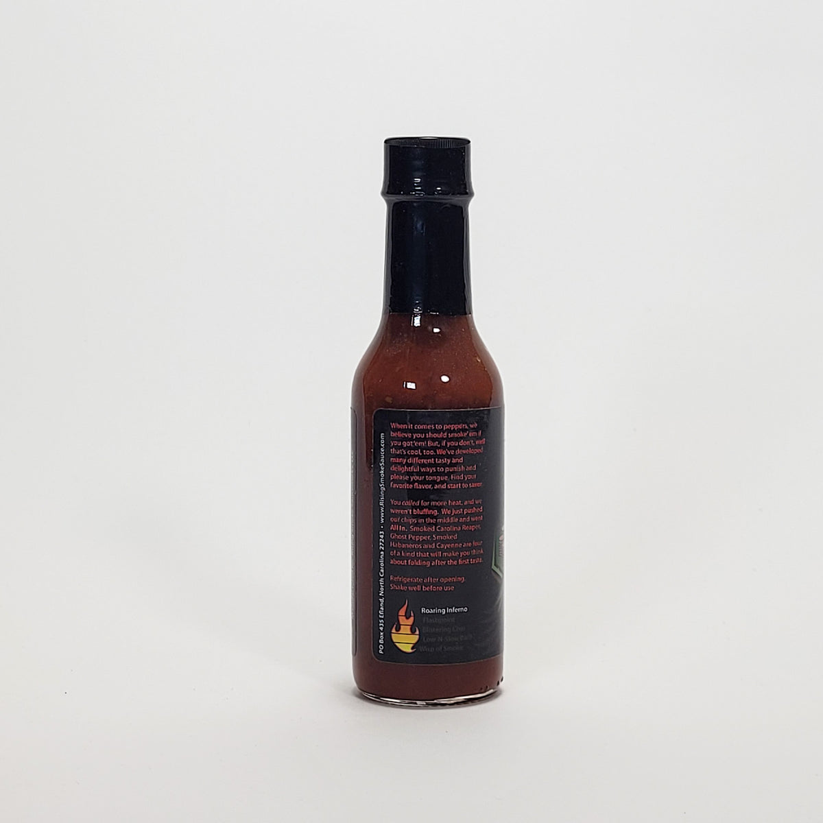 Rising Smoke Sauceworks All In hot sauce back