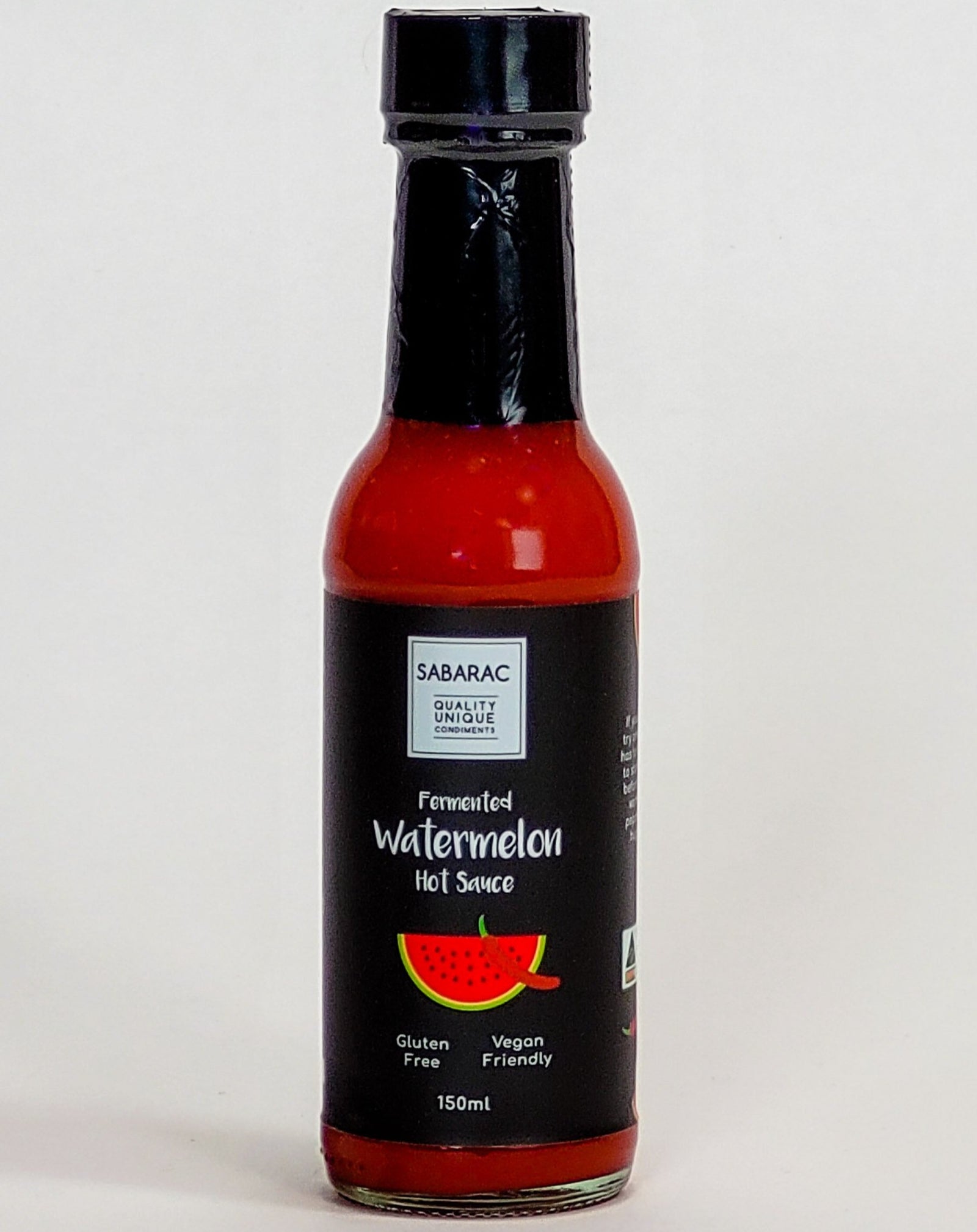 sabarac fermented watermelon hot sauce label