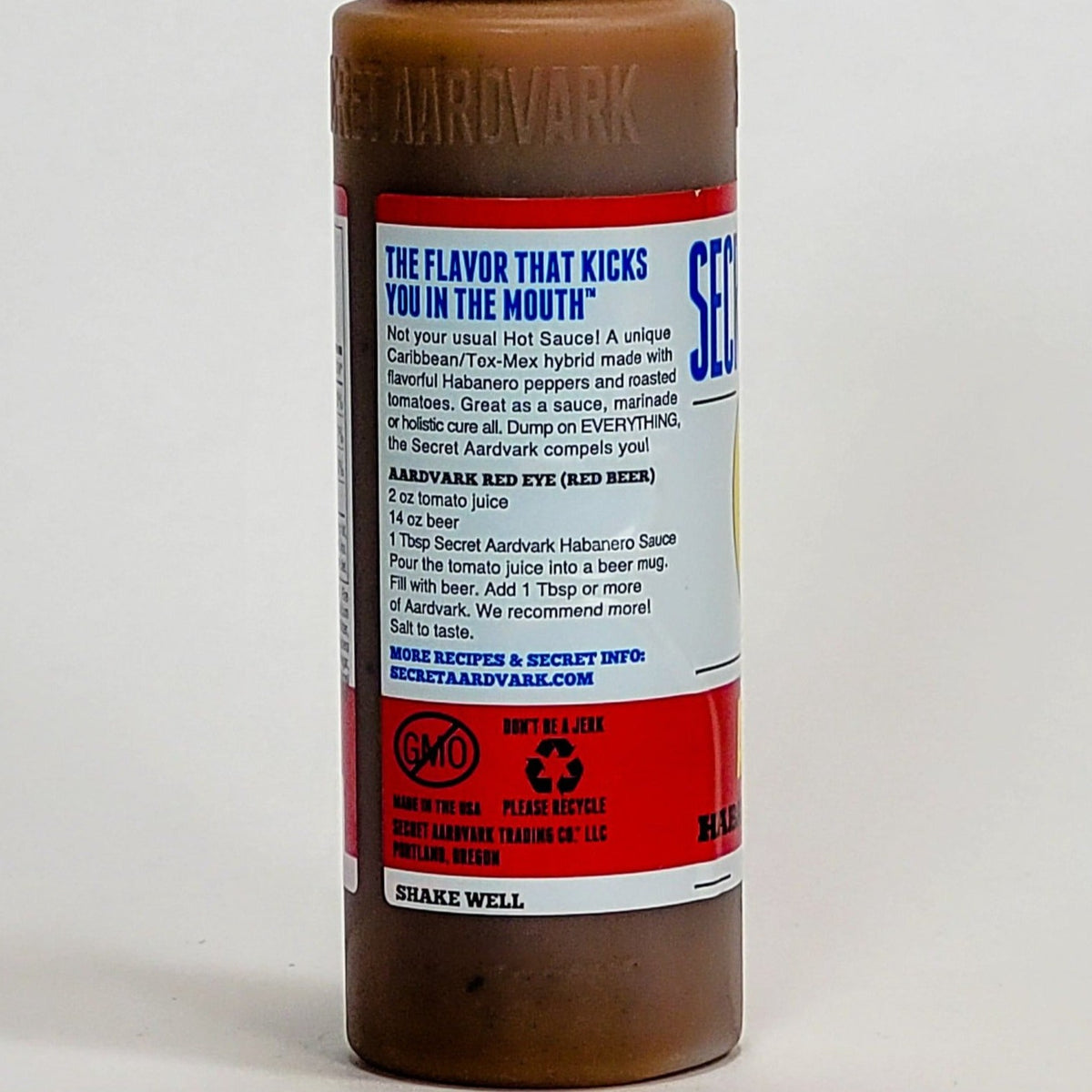 secret aardvark habanero hot sauce label info
