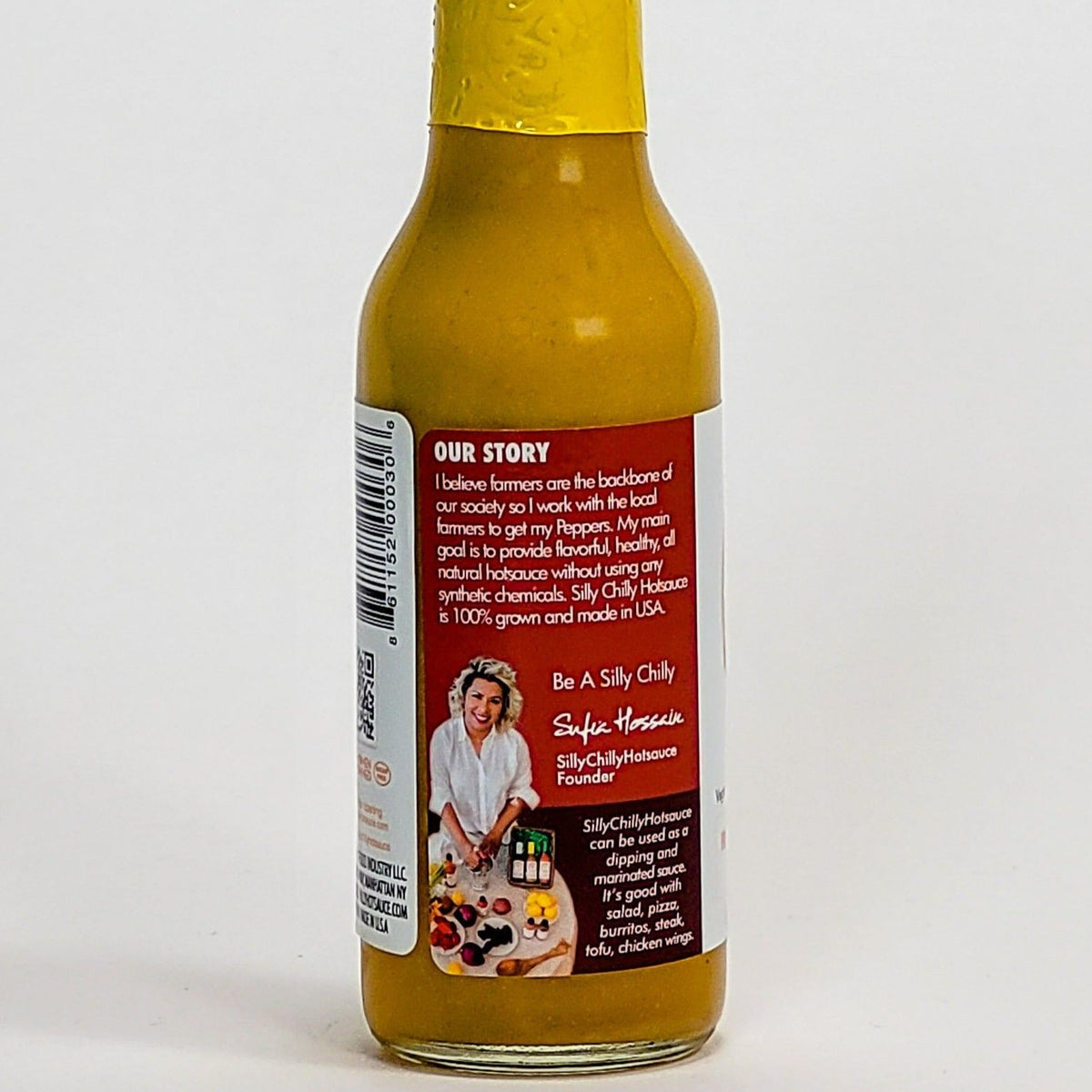 silly chilly hot sauce fresh mango and sweet peppers label info
